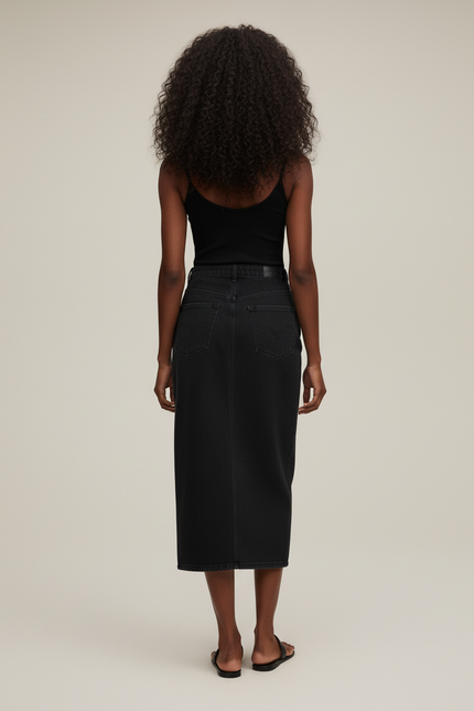 Jupe Midi Jean Noir