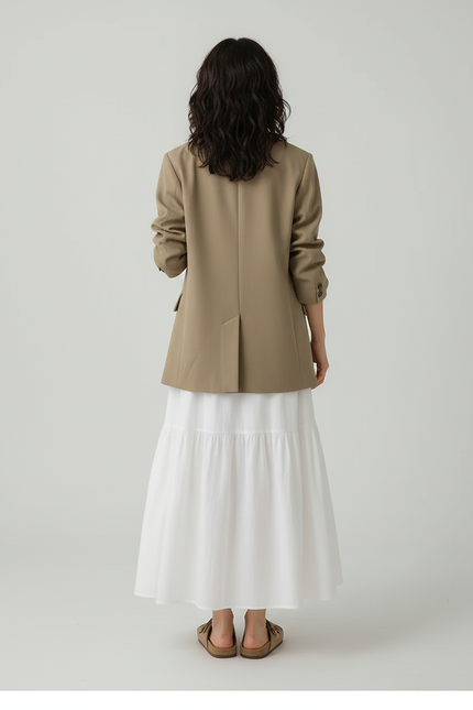 Jupe Midi Gaze De Coton