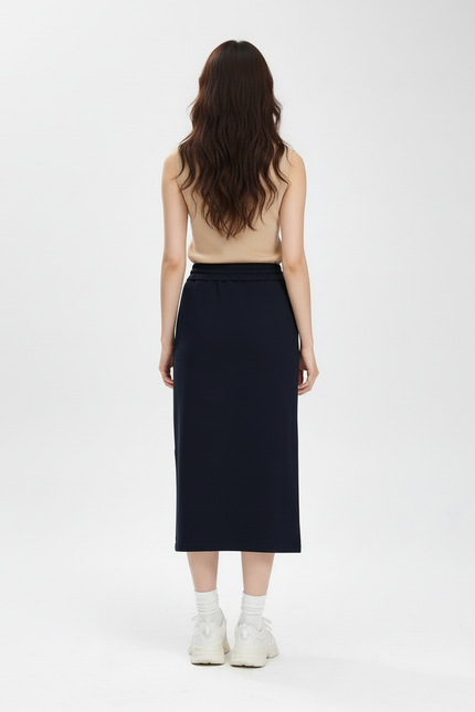 Jupe Midi Cordon Bleu Roi Décontractée