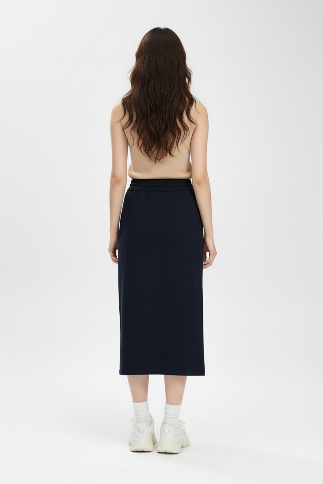 Jupe Midi Cordon Bleu Roi Décontractée