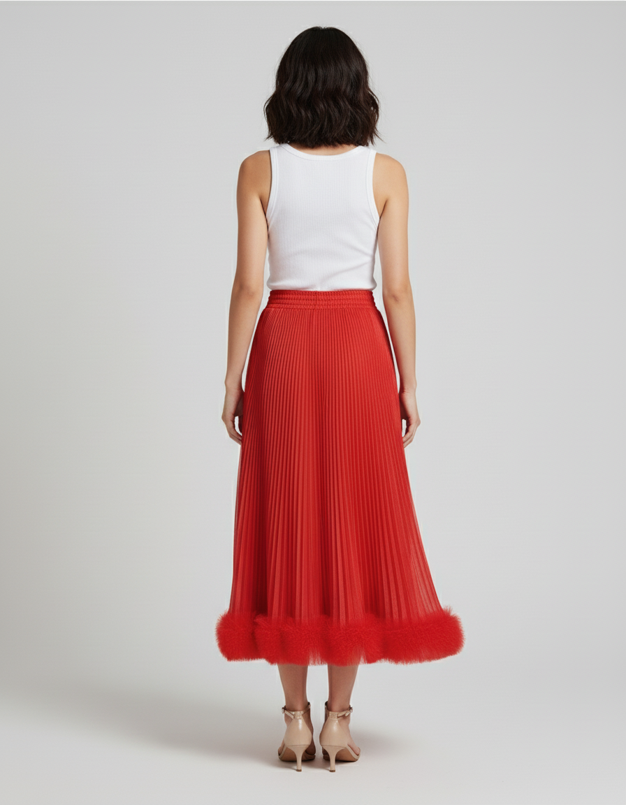 Jupe Rouge Midi