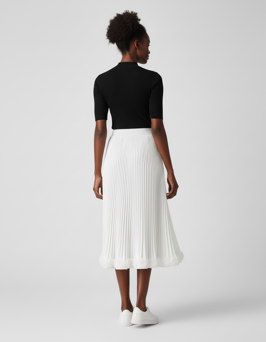 Jupe Midi Fluide Femme