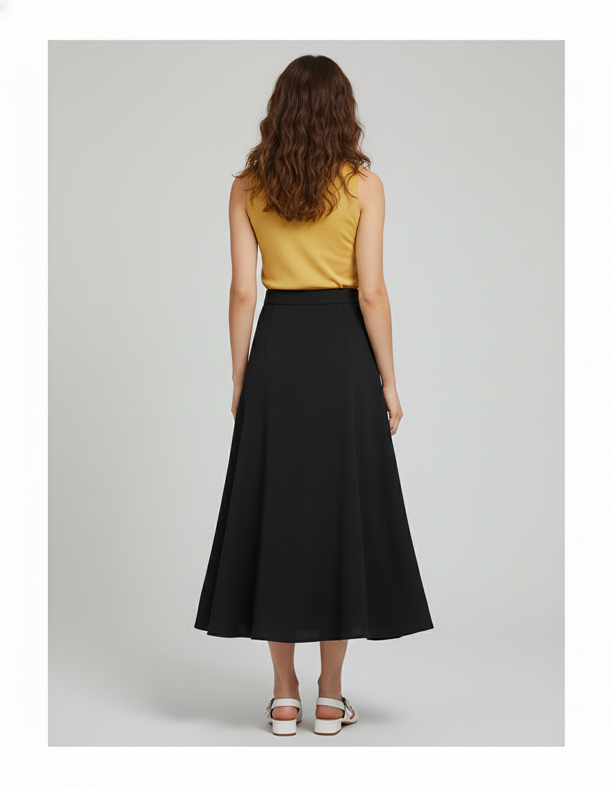 Jupe Midi Cache Coeur