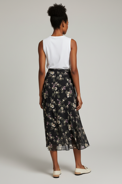 Jupe Fleurie Midi