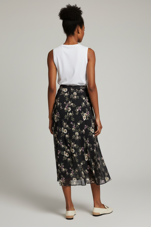 Jupe Fleurie Midi