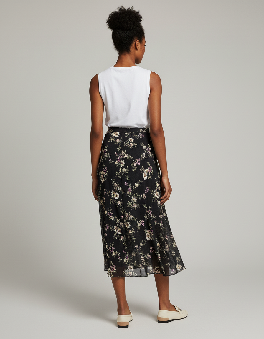 Jupe Fleurie Midi