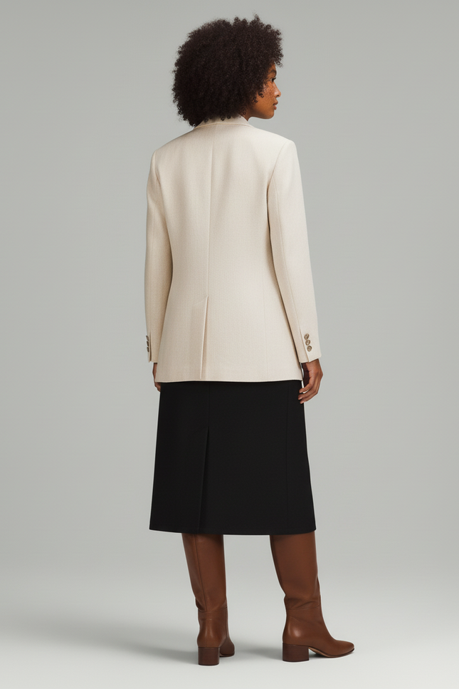 Jupe Midi Noire Fendue Élégante