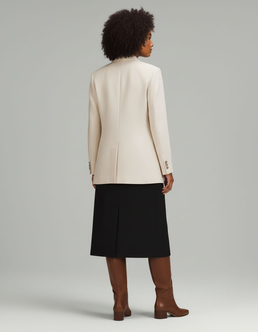 Jupe Midi Noire Fendue Élégante