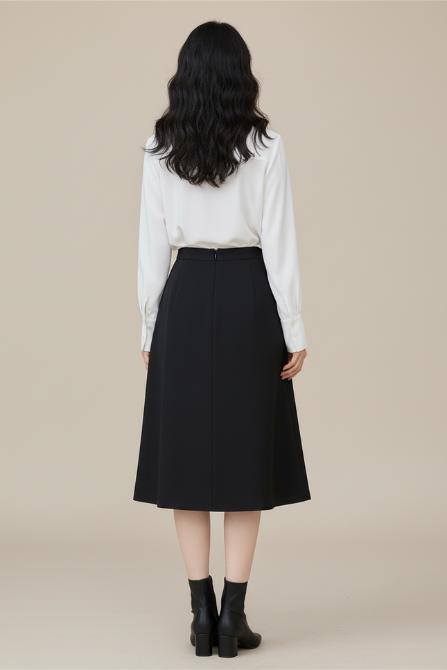 Jupe Midi Noire Fendue Chic sensuelle