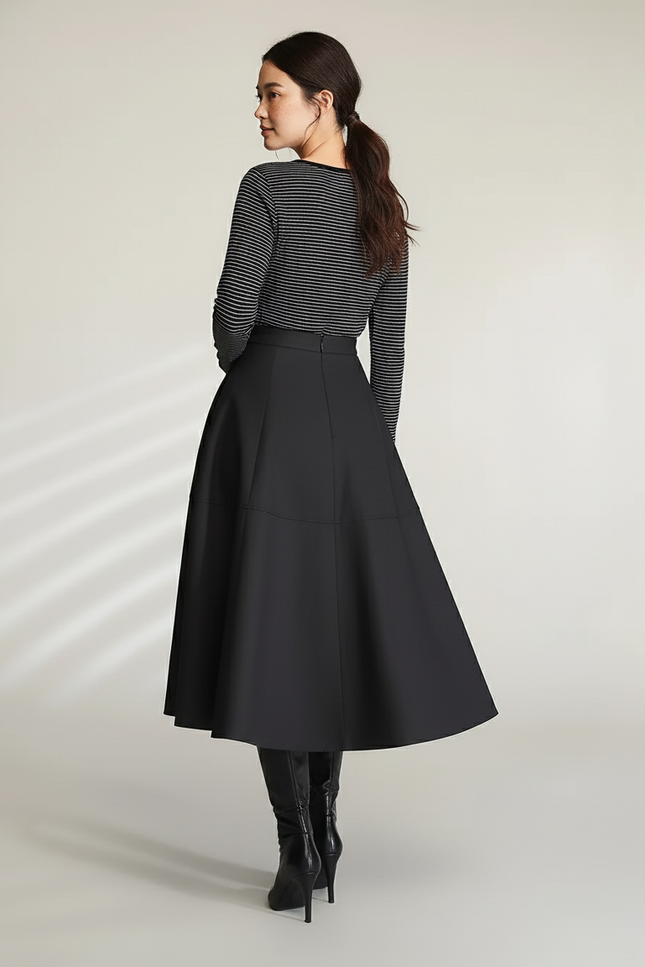 Jupe Midi Avec Poches