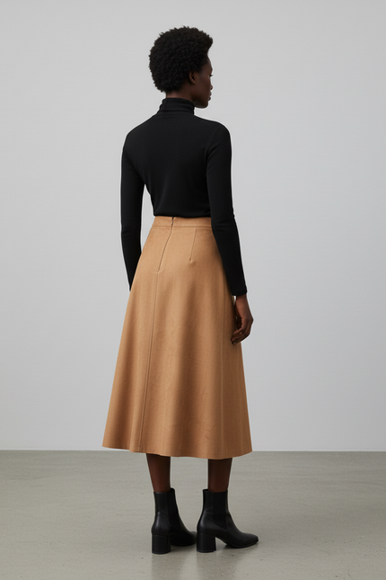 Jupe Midi Camel