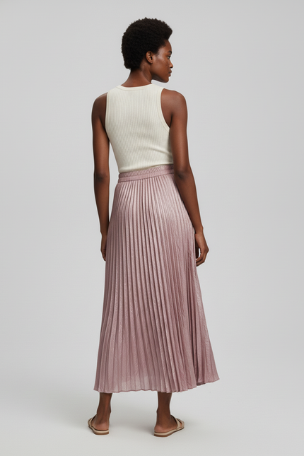 Jupe Midi Plissée Femme