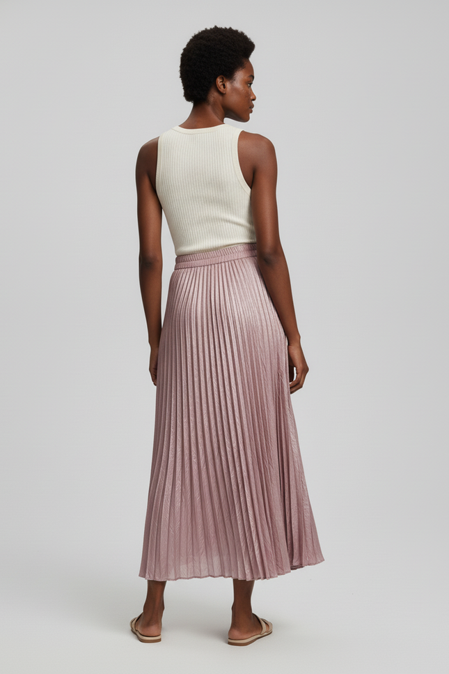 Jupe Midi Plissée Femme