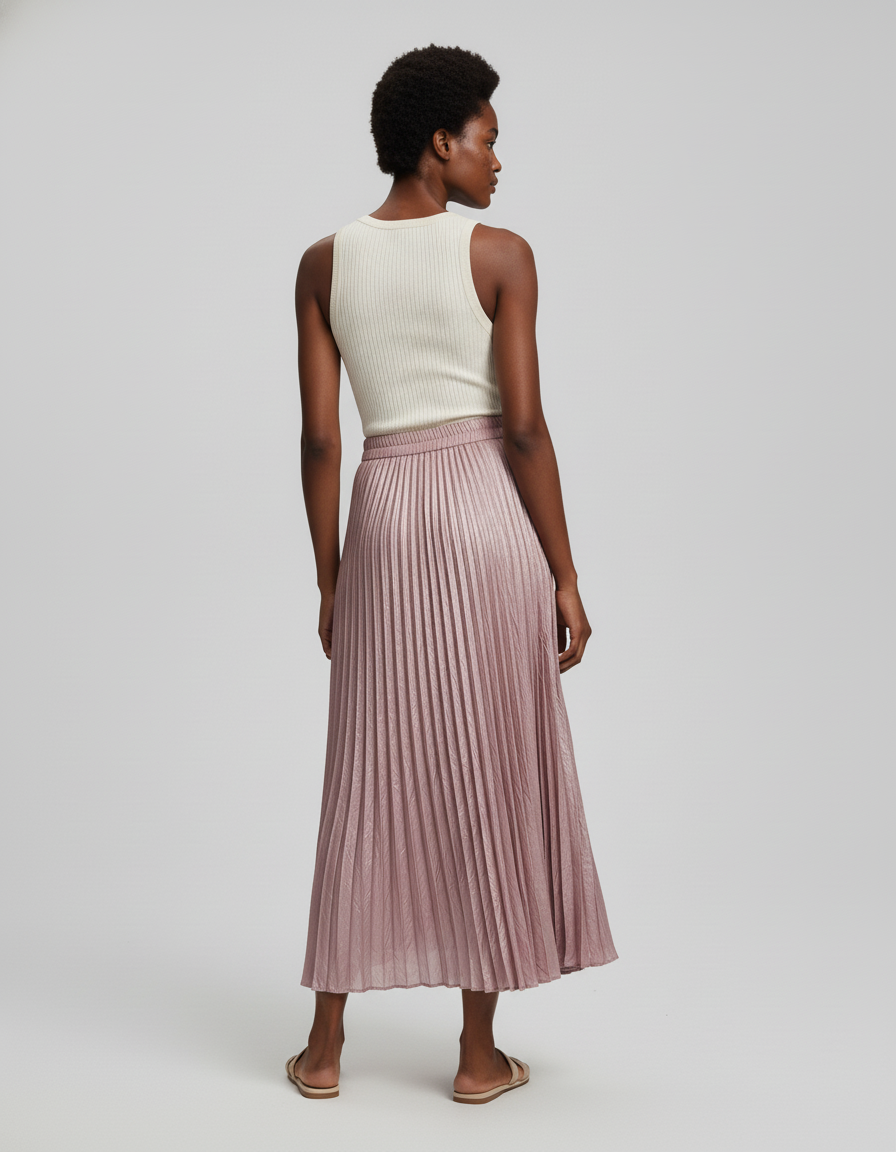 Jupe Midi Plissée Femme