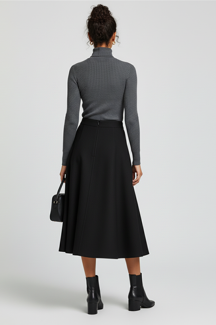 Jupe Midi Noire Femme