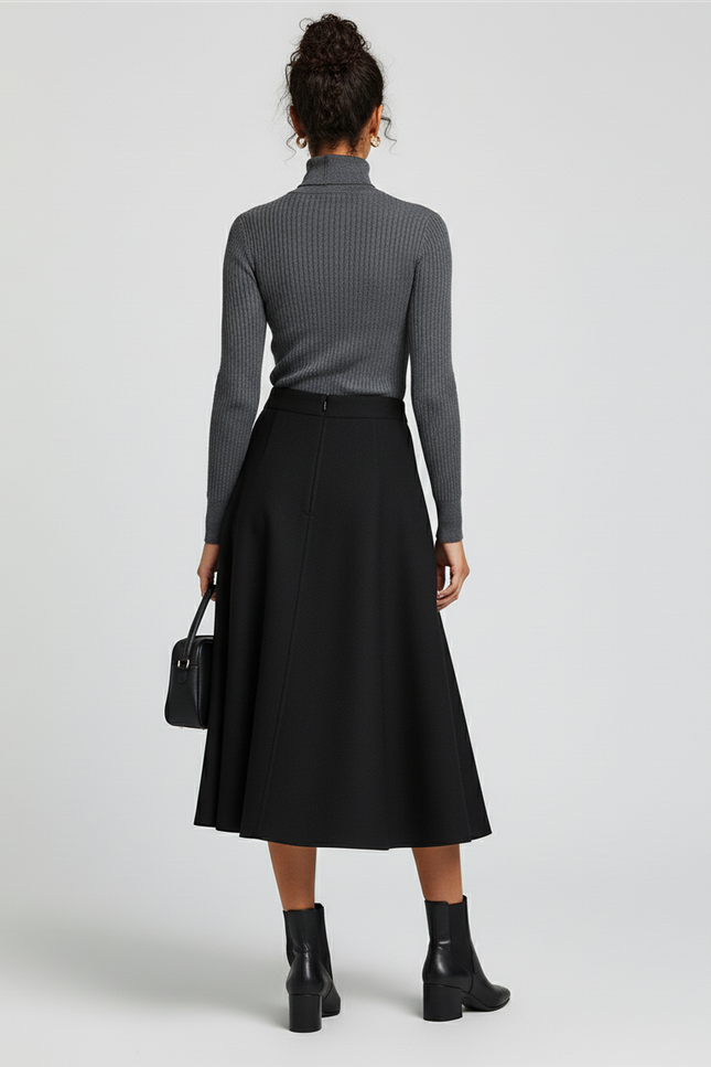 Jupe Midi Noire Femme