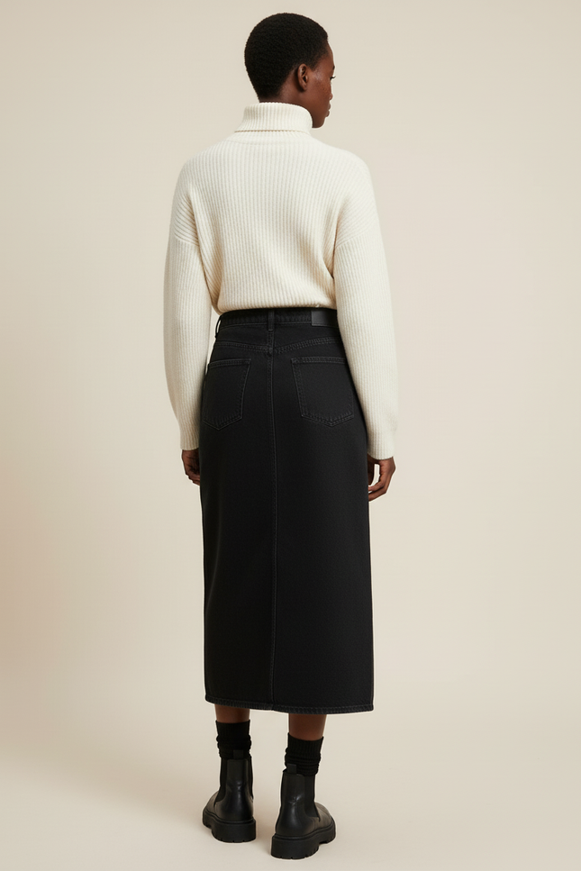 Jupe En Jean Midi Fendue