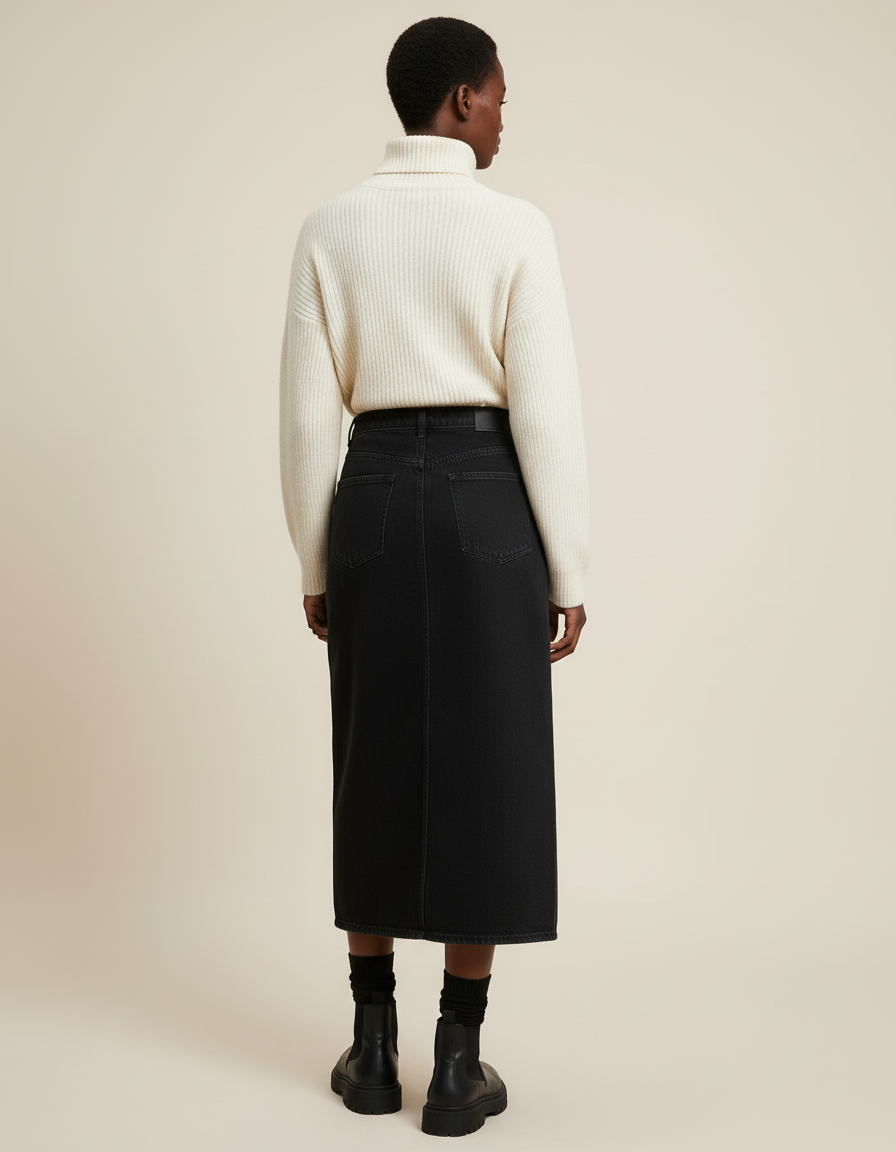 Jupe En Jean Midi Fendue