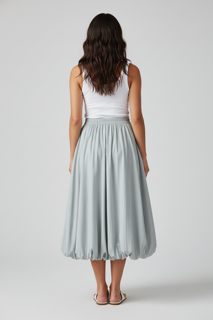 Jupe Midi Vert D'Eau