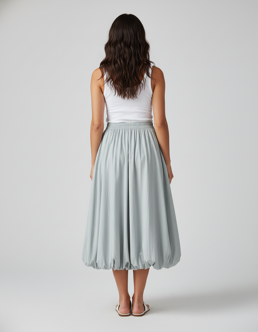 Jupe Midi Vert D'Eau