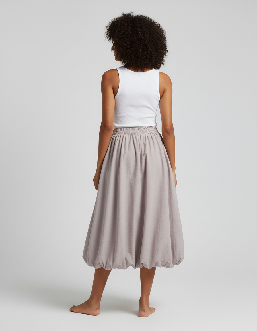 Jupe Midi Taille Elastique