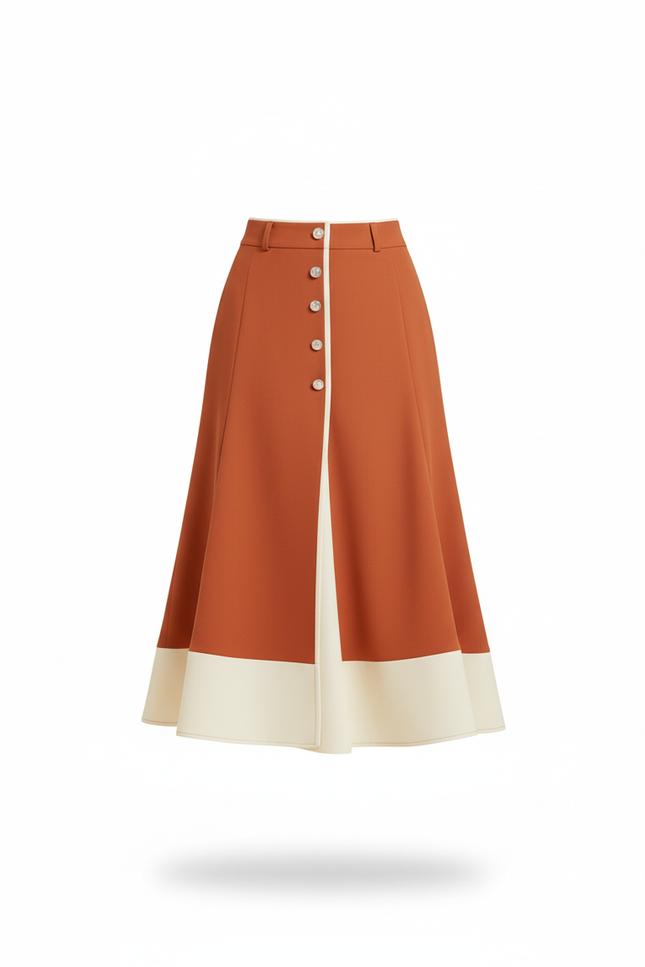 Jupe Midi Terracotta