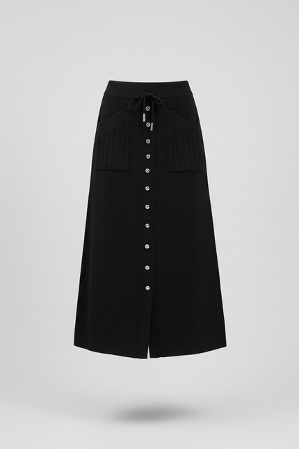 Jupe Midi Boutonnée