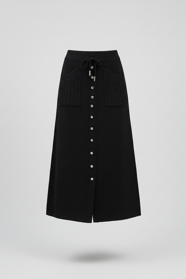 Jupe Midi Boutonnée