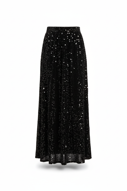 Jupe Midi Noire Paillettes Chic