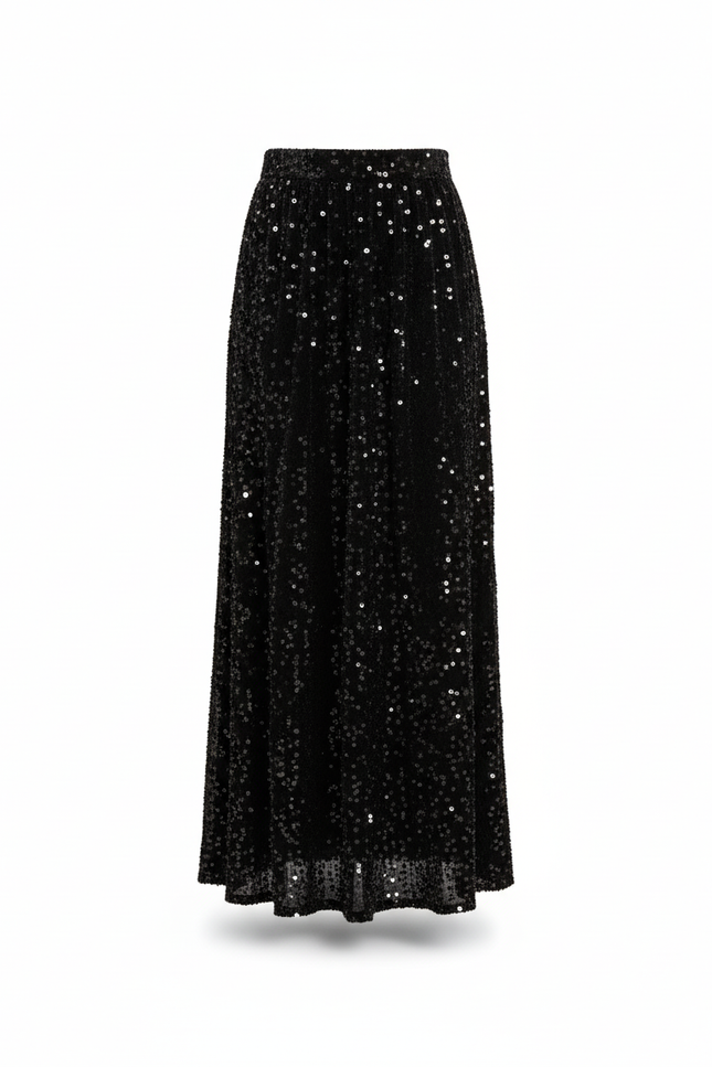 Jupe Midi Noire Paillettes Chic