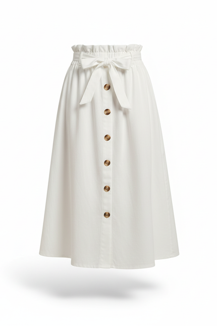 Jupe Midi Blanche Femme
