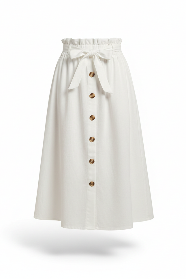 Jupe Midi Blanche Femme