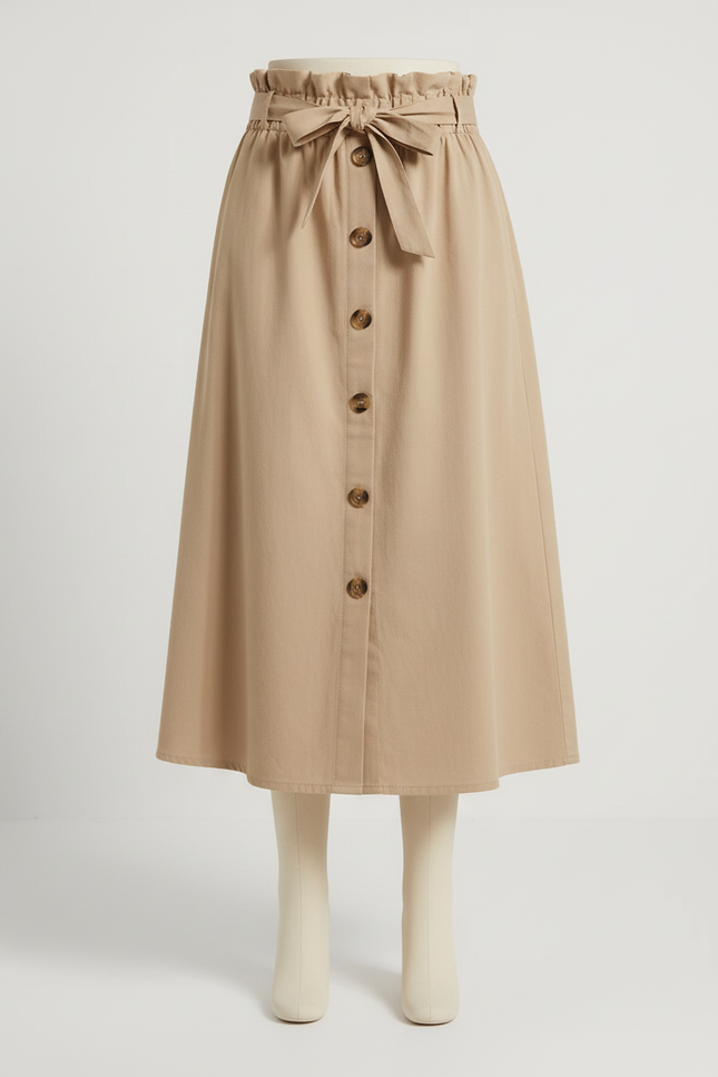 Jupe Boutonnée Midi