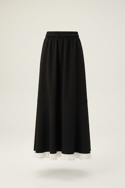 Jupe Noire Midi Femme