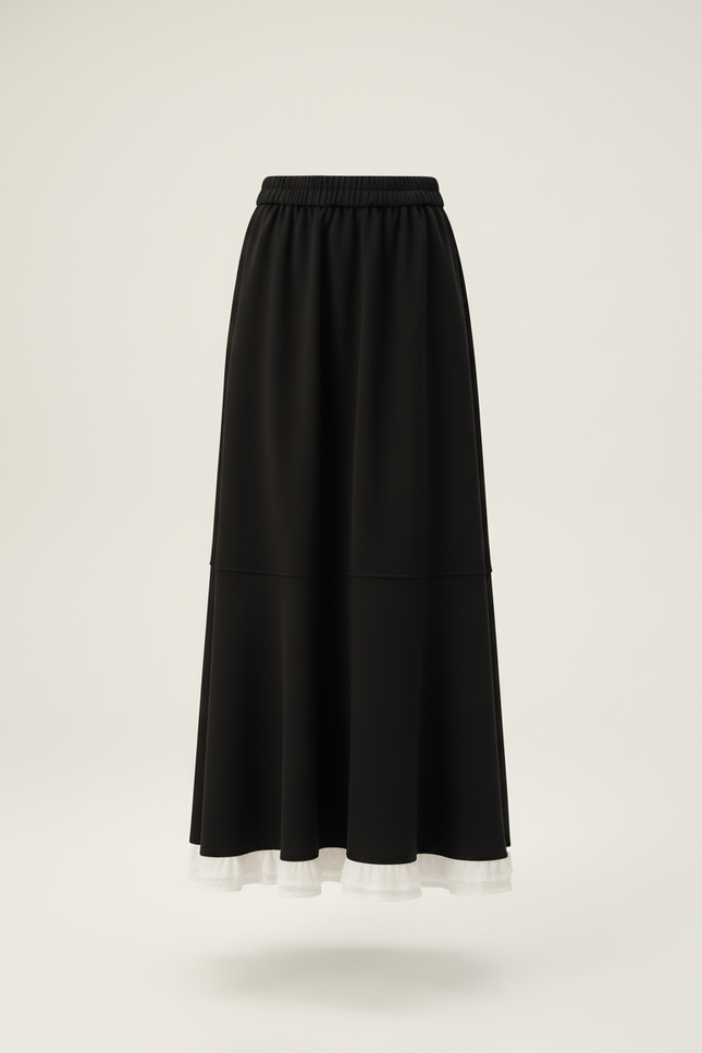 Jupe Noire Midi Femme
