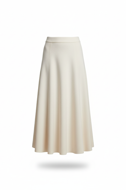 Jupe Midi Beige Femme