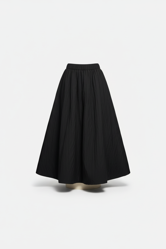 Jupe Midi Noire Volumineuse Chic