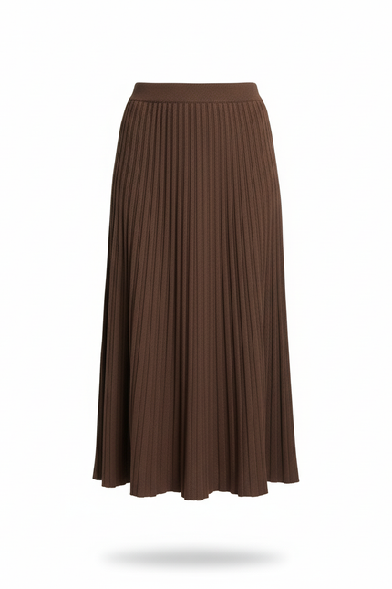 Jupe Midi Plissée Maille Élégante douce