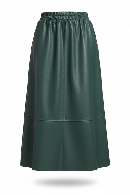Jupe Midi Effet Cuir