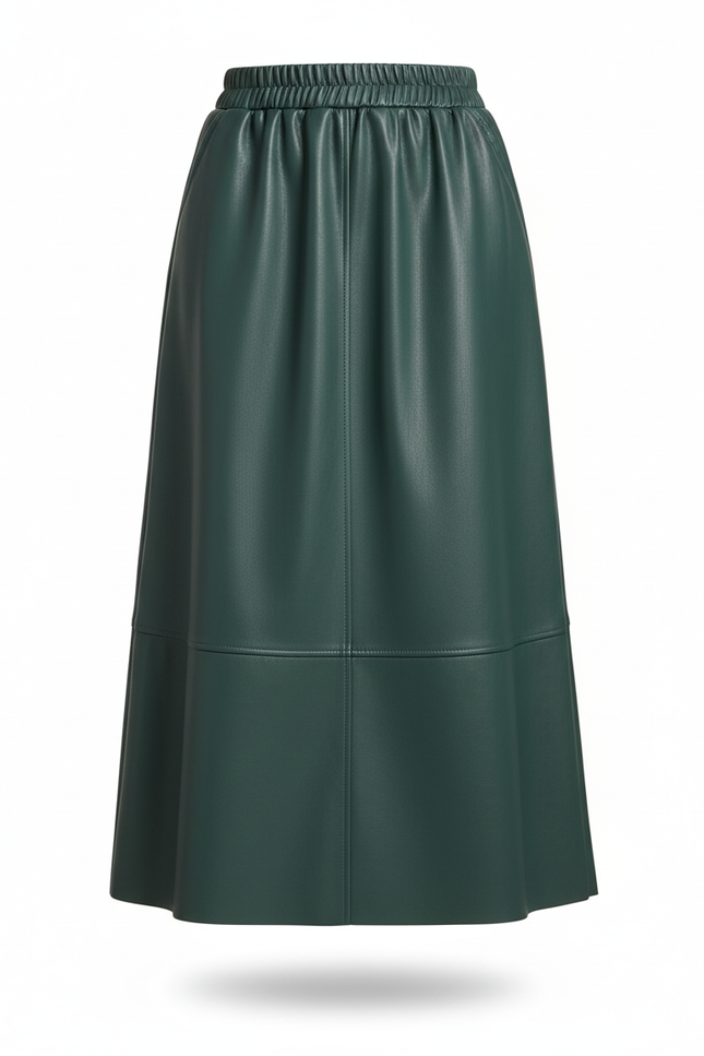 Jupe Midi Effet Cuir