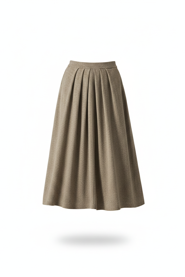 Jupe Midi Plissée Hiver