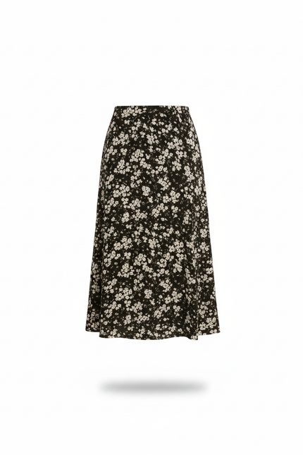 Jupe Midi Fleurie Fendue Élégante romantique