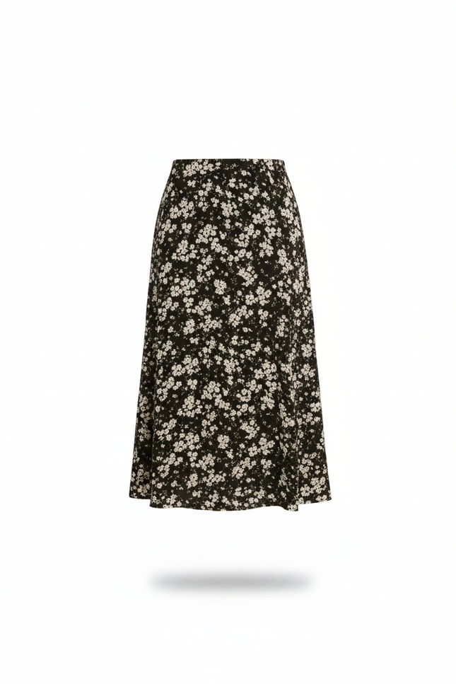 Jupe Midi Fleurie Fendue Élégante romantique