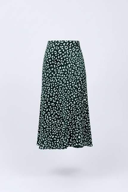 Jupe Midi Imprimé Léopard Fluide