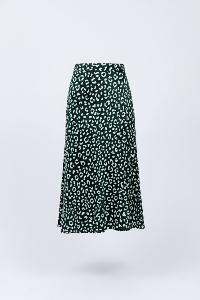 Jupe Midi Imprimé Léopard Fluide
