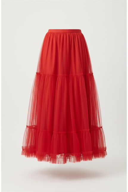 Jupe Midi Rouge