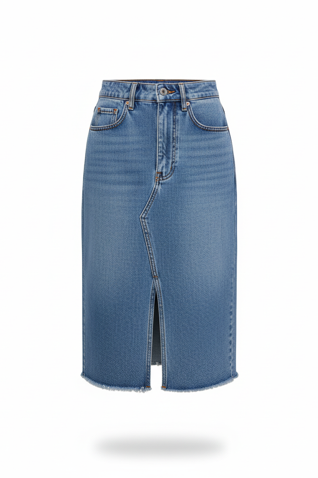 Jupe Jean Midi Fendue