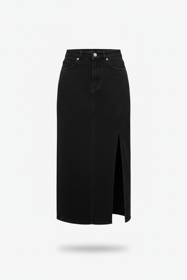 Jupe Midi Jean Noir