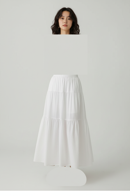 Jupe Midi Gaze De Coton