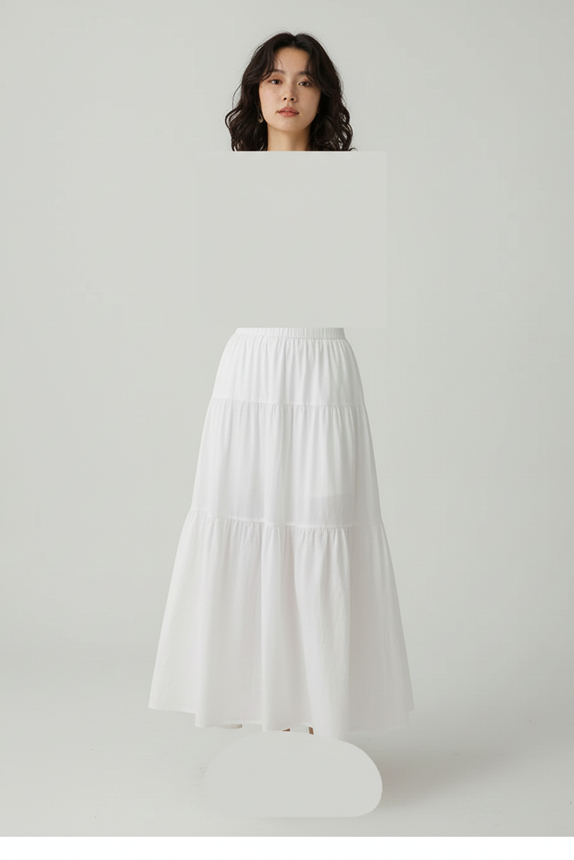 Jupe Midi Gaze De Coton